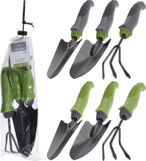 3Pcs Assorted Color Metal Garden Tool Set