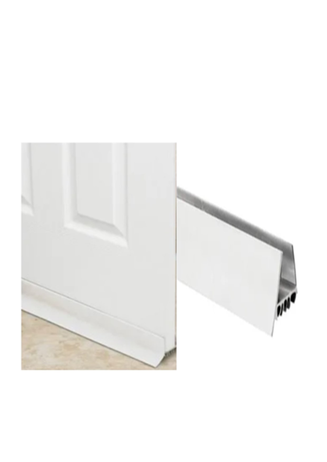 36 in. White Plastic Silde-On Door Sweep