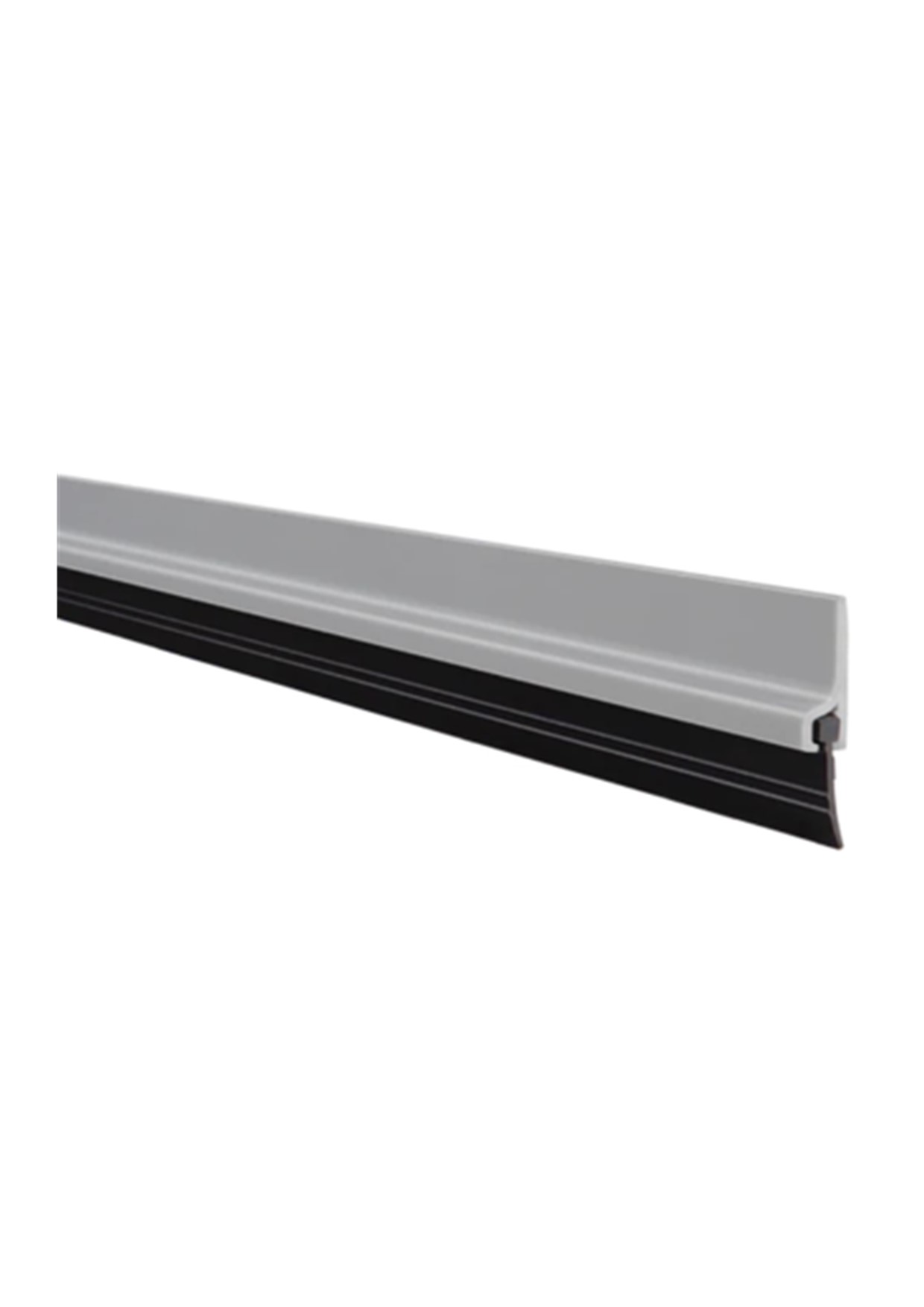 1.5 in. X 36 in. Silver Finish Plastic Door Sweep With Rubber Base