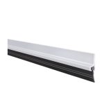 1.5 in. X 36 in. White Plastic Door Sweep With Rubber Base