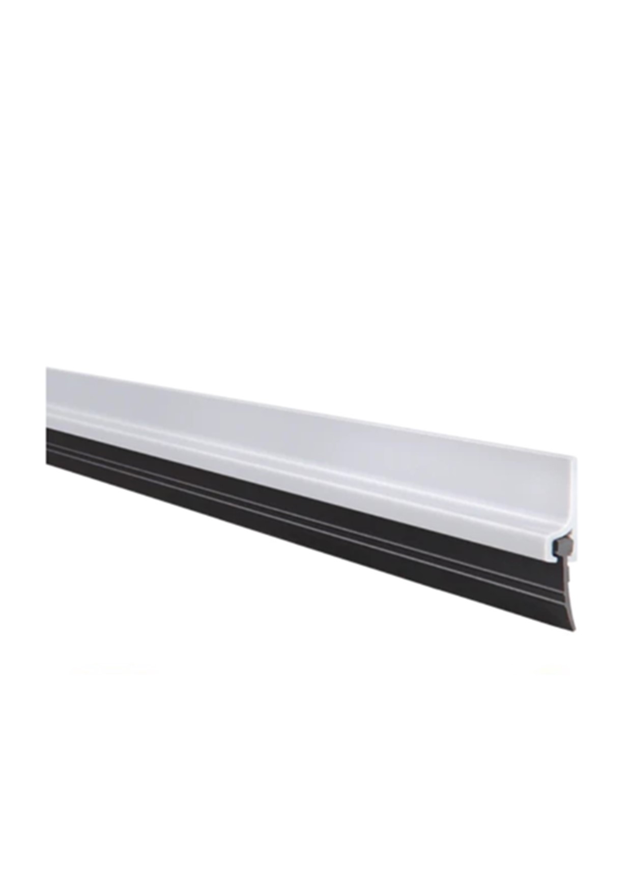 1.5 in. X 36 in. White Plastic Door Sweep With Rubber Base