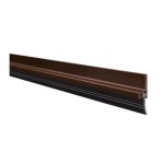 1.5 in. X 36 in. Brown Plastic Door Sweep With Rubber Base