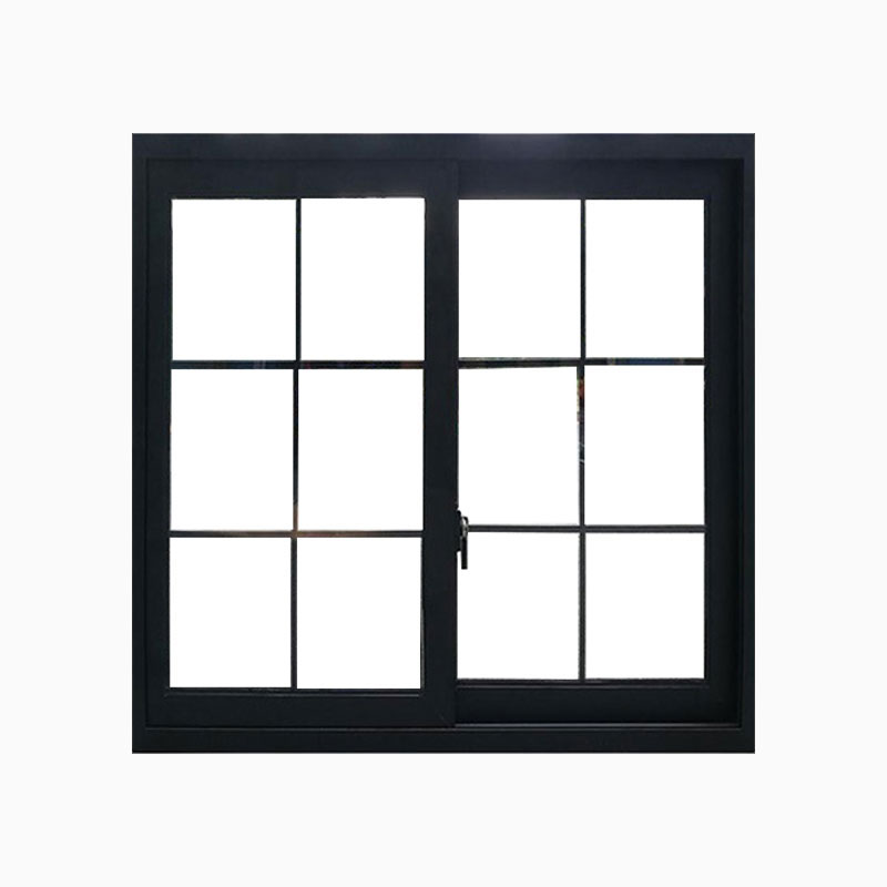 24 in. X 24 in. Black UPVC Sliding Window