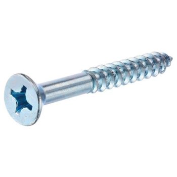 1/4 in. X 3-1/2 in. Metal Coarse Thread Countersunk Wood Screw 1 pc.