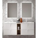 59 in. X 18 in. Wood Rectangular Floating Vanity Ceramic Basin