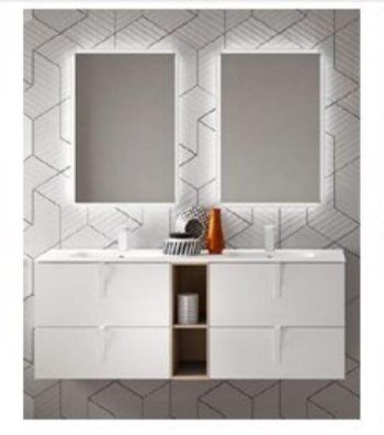 59 in. X 18 in. Wood Rectangular Floating Vanity Ceramic Basin