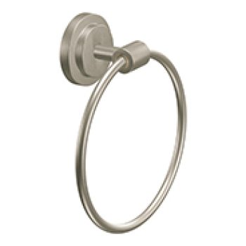 Iso Brushed Nickel Towel Ring