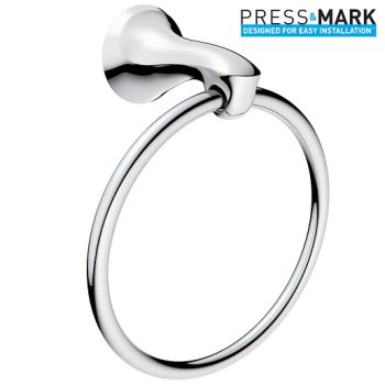 Chrome Finish Round Towel Ring