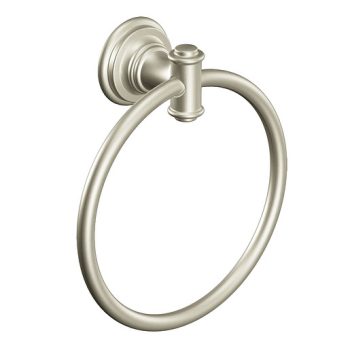 Brushed Nickel Finish Towel Ring