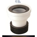 4 in. White PVC Straight P-Trap Pan Connector With Rubber Gasket