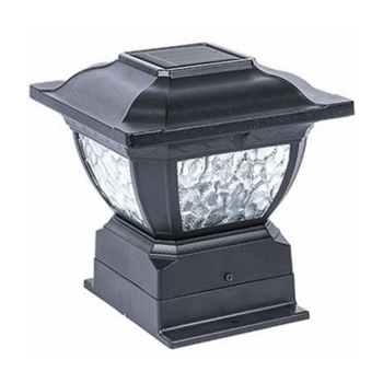 Black LED Solar Post Light