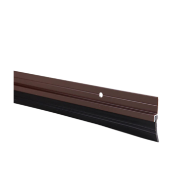 1.5 in. X 36 in. Brown Aluminium Door Sweep With Rubber Base