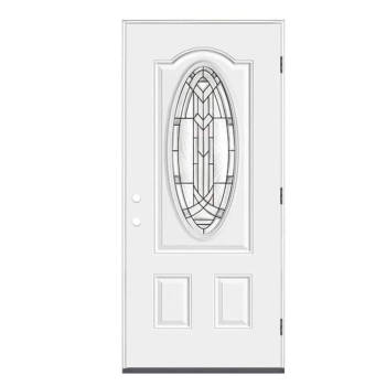3P Fiberglass Door with Oval Lite