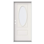 Metal Door with Oval Glass