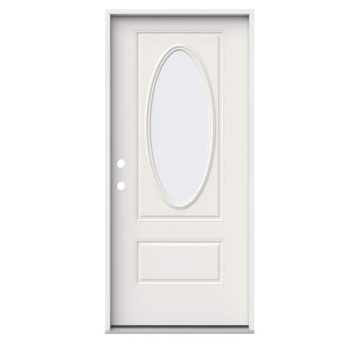Metal Door with Oval Glass